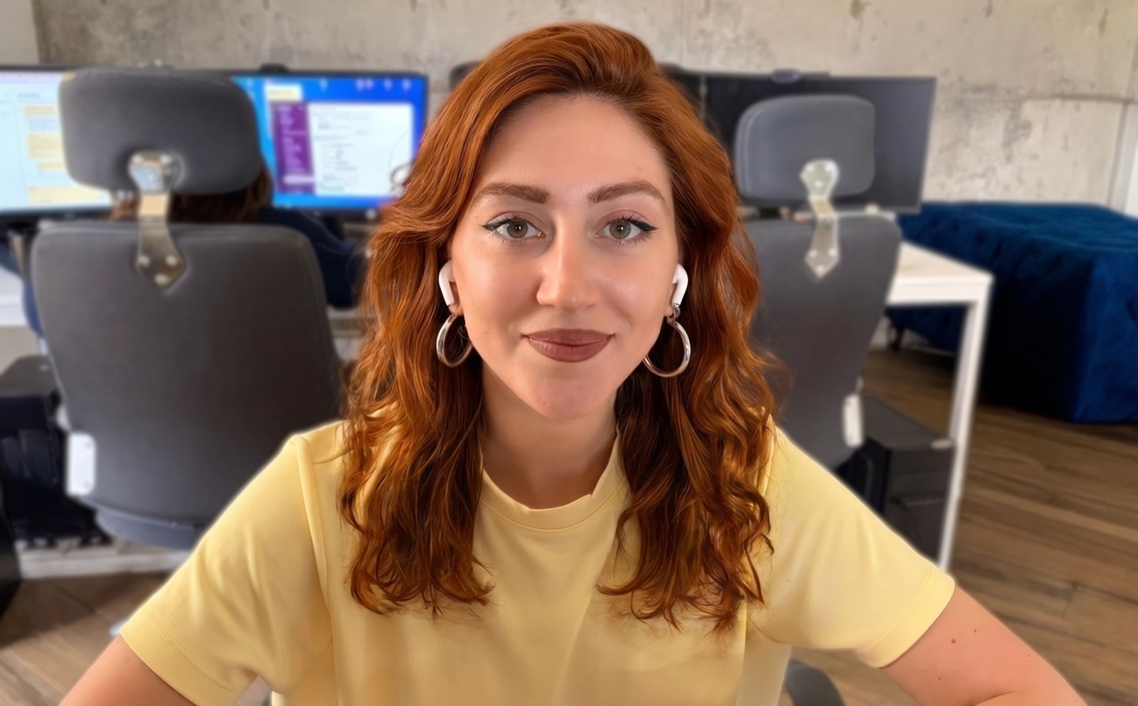 Skyler on a video call with a potential client